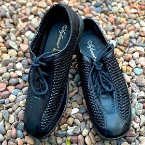 Sofaear | Black comfort lace up shoes